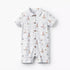 Juniors Collared Short Sleeve Romper with Button Closure - White / 12-18 mths