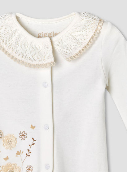 Giggles Supima Cotton Collar Long Sleeves Sleepsuit with Floral Embroidery-baby-girls-clothing-nightwear-sleepsuits-image-4