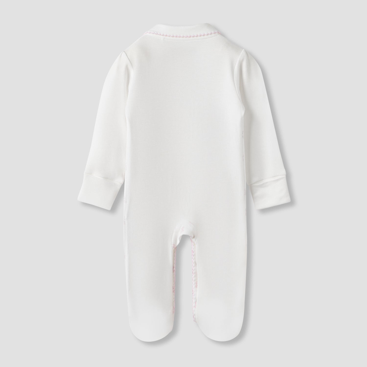 Giggles Pram Print Collared Sleepsuit with Long Sleeves
