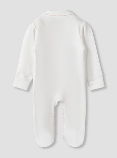 Giggles Pram Print Collared Sleepsuit with Long Sleeves-baby-girls-clothing-nightwear-sleepsuits-image-2