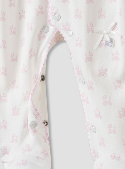 Giggles Pram Print Collared Sleepsuit with Long Sleeves-baby-girls-clothing-nightwear-sleepsuits-image-4