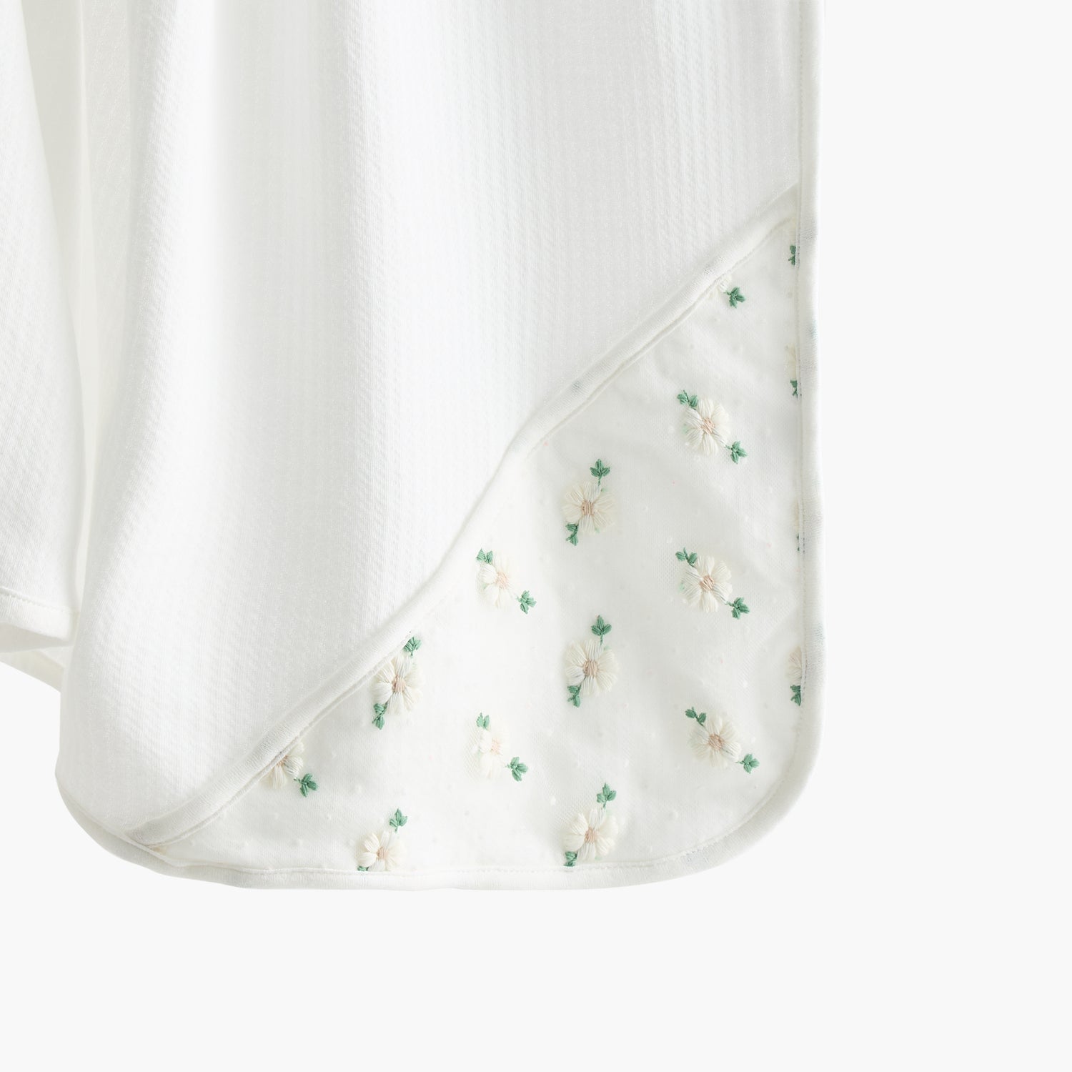 Giggles Floral Embroidered Receiving Blanket - 70x70 cm