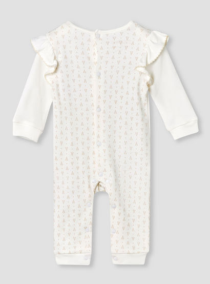 Giggles Cotton Round Neck Long Sleeves Sleepsuit with Floral Embroidery-baby-girls-clothing-nightwear-sleepsuits-image-2