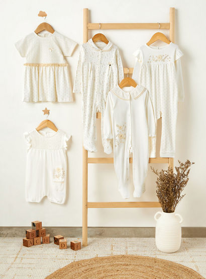 Giggles Cotton Round Neck Long Sleeves Sleepsuit with Floral Embroidery-baby-girls-clothing-nightwear-sleepsuits-image-6