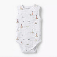 Juniors Round Neck Sleeveless Bodysuit with Snap Button Closure-undefined-image-1