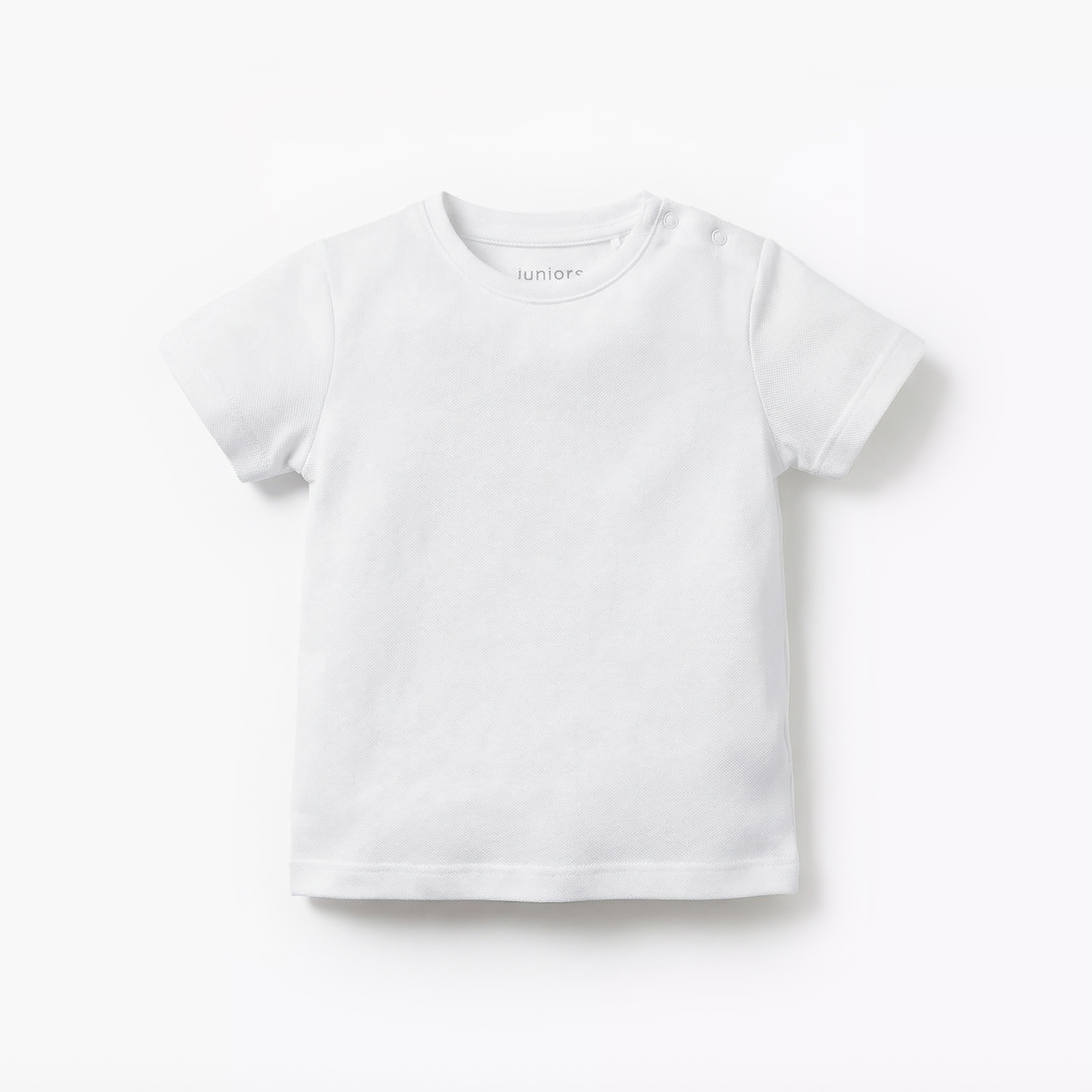 Juniors Round Neck Short Sleeves T-shirt and Dungaree Set with Stripes