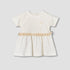 Giggles Short Sleeves A-line Dress with Lace Texture