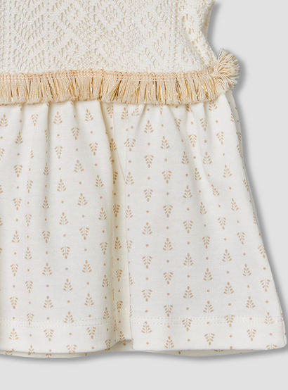 Giggles Short Sleeves A-line Dress with Lace Texture-baby-girls-clothing-dressesandjumpsuits-image-6