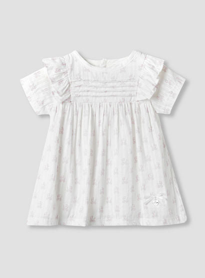 Giggles Printed A-line Dress with Pintuck and Ruffle Detail-baby-girls-clothing-dressesandjumpsuits-image-1