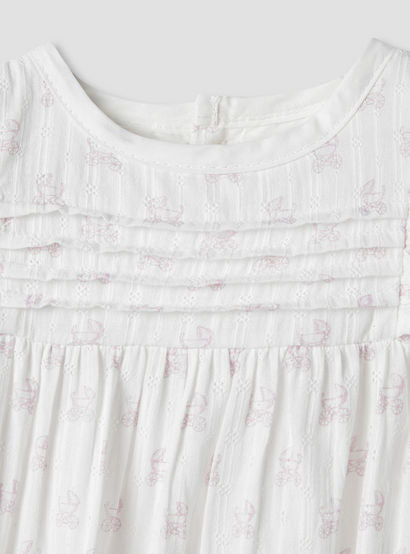 Giggles Printed A-line Dress with Pintuck and Ruffle Detail-baby-girls-clothing-dressesandjumpsuits-image-3