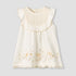Giggles Round Neck Sleeveless A-line Dress with Embroidered Design - Cream / 12-18 mths