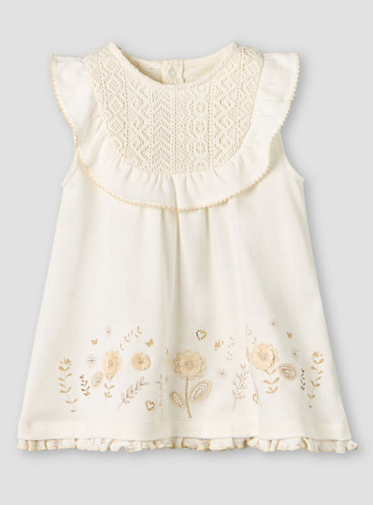 Giggles Round Neck Sleeveless A-line Dress with Embroidered Design-baby-girls-clothing-dressesandjumpsuits-image-1