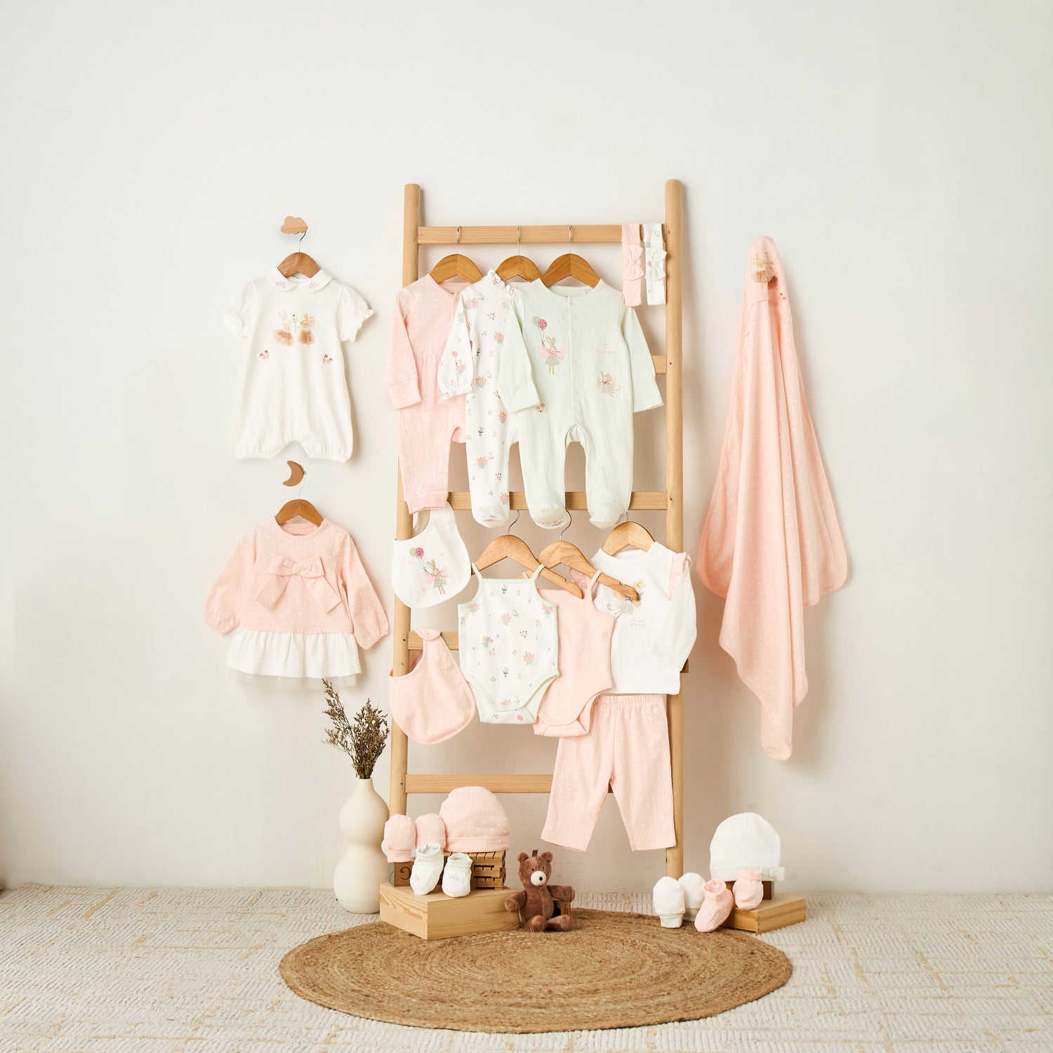Juniors Ruffle Collar Long Sleeves Sleepsuit with Print