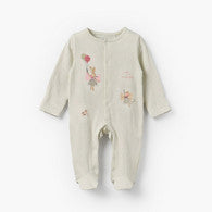 Juniors Crew Neck Long Sleeves Sleepsuit with Applique Bunny Design-undefined-image-1