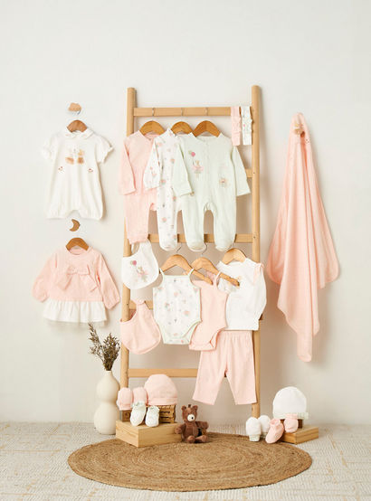 Juniors Crew Neck Long Sleeves Sleepsuit with Applique Bunny Design-baby-girls-clothing-nightwear-sleepsuits-image-7