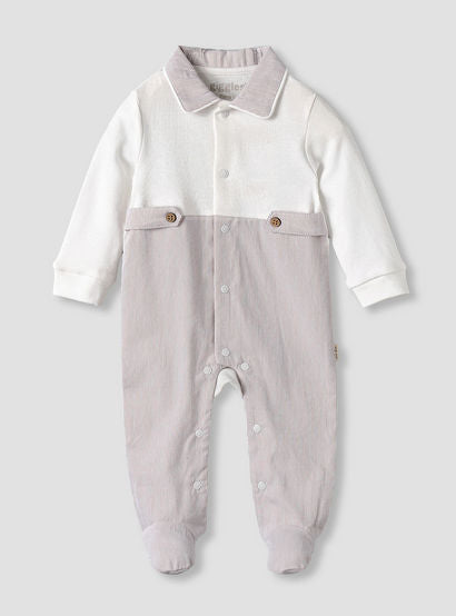 Giggles Cotton Collared Long Sleeves Sleepsuit with Snap Button Closure-baby-boys-clothing-nightwear-sleepsuits-image-2