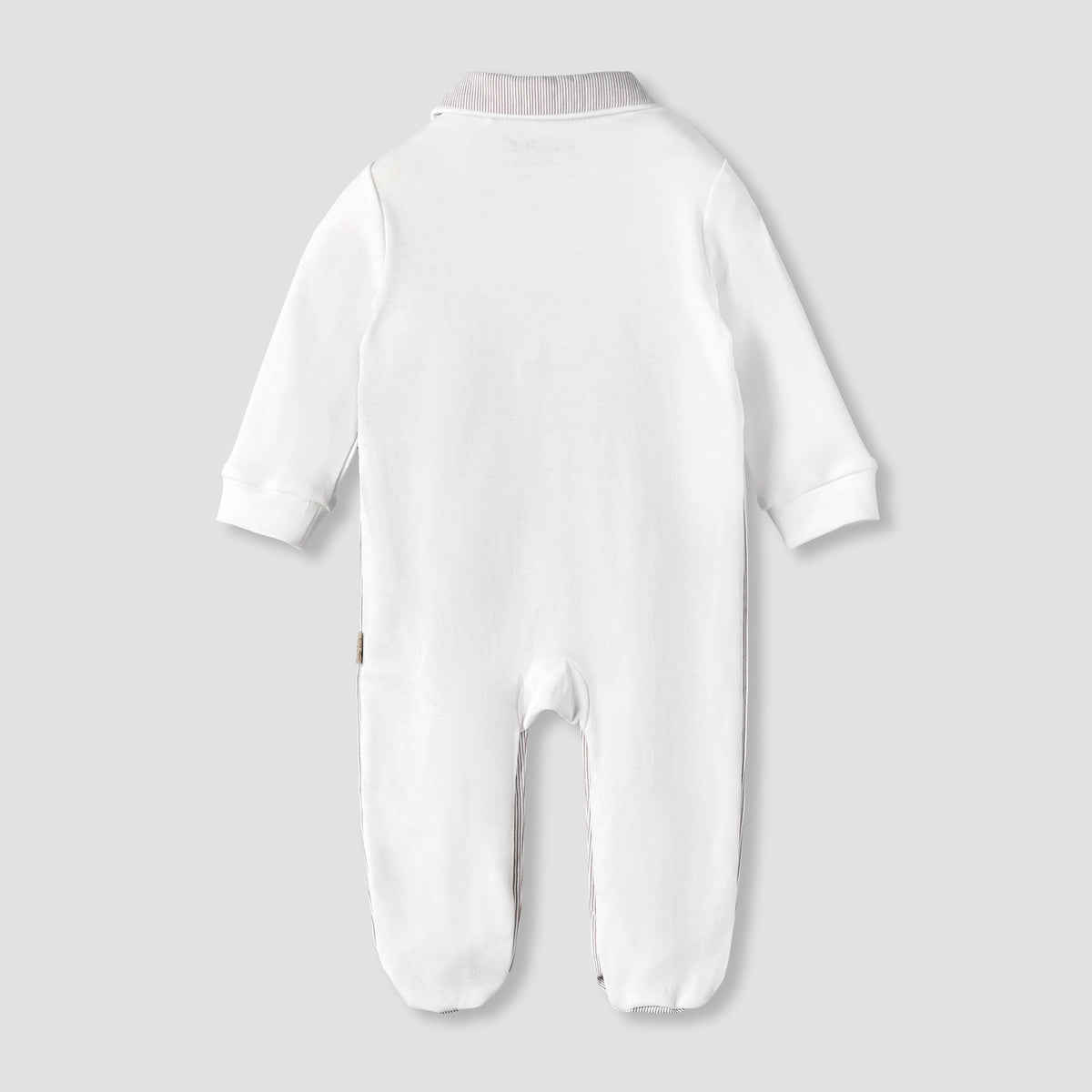 Giggles Cotton Collared Long Sleeves Sleepsuit with Snap Button Closure