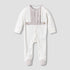 Giggles Cotton Round Neck Long Sleeves Sleepsuit with Snap Button Closure - Brown / 9-12 mths