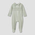 Giggles Pintuck Closed Feet Sleepsuit with Long Sleeves - Blue / 9-12 mths