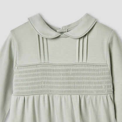 Giggles Pintuck Closed Feet Sleepsuit with Long Sleeves