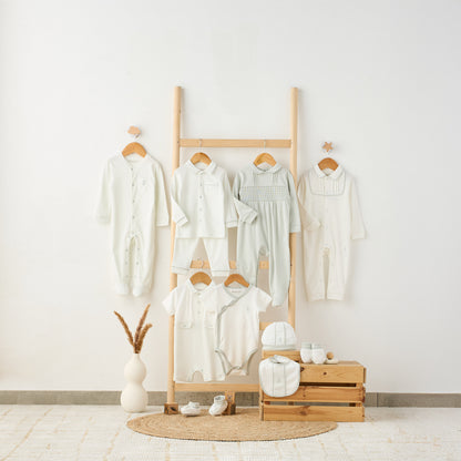 Giggles Pintuck Closed Feet Sleepsuit with Long Sleeves