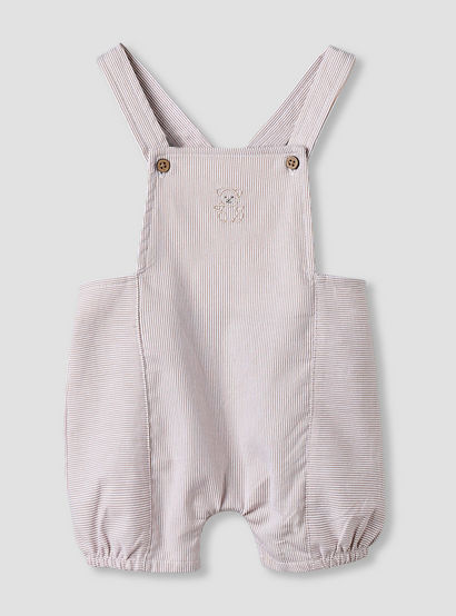 Giggles Round Neck Short Sleeve T-shirt and Dungaree Set with Snap Button Closure-baby-boys-clothing-setsandcoords-image-2