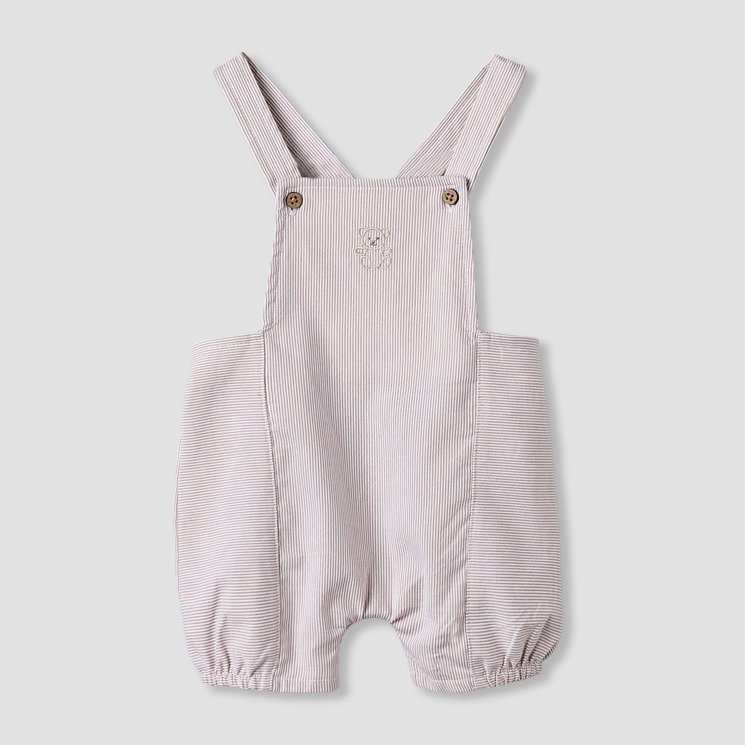Giggles Round Neck Short Sleeve T-shirt and Dungaree Set with Snap Button Closure