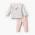 Juniors Cotton Round Neck Long Sleeves Pyjama Set with Graphic Print - Pink / 12-18 mths