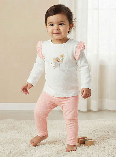 Juniors Cotton Round Neck Long Sleeves Pyjama Set with Graphic Print-baby-girls-clothing-nightwear-pyjamasets-image-1