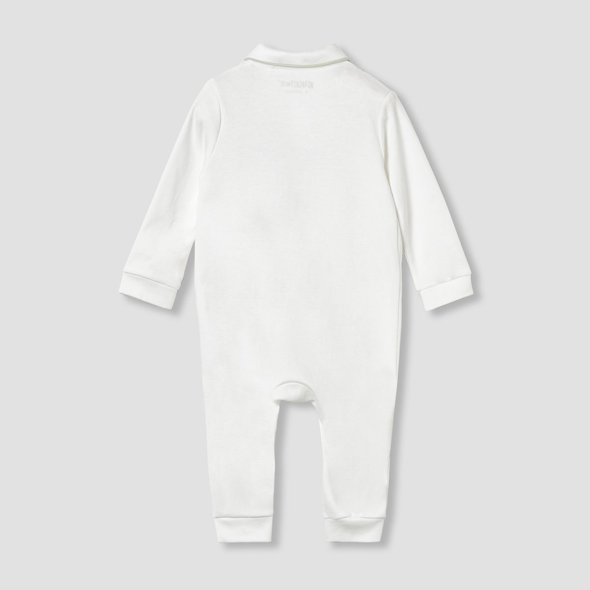 Giggles Pintuck Detail Collared Sleepsuit with Long Sleeves