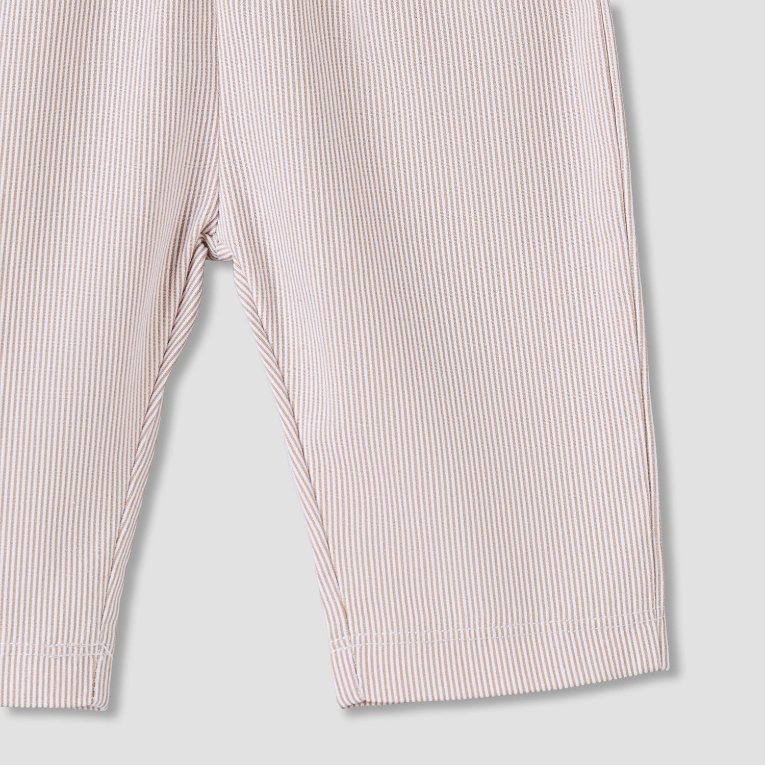 Giggles Cotton Collared Short Sleeves Pyjama Set with Striped Design