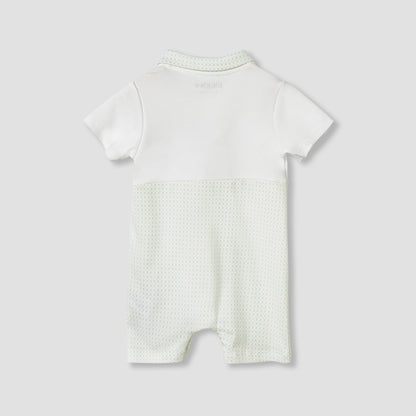 Giggles Printed Romper with Short Sleeves