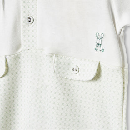 Giggles Printed Romper with Short Sleeves