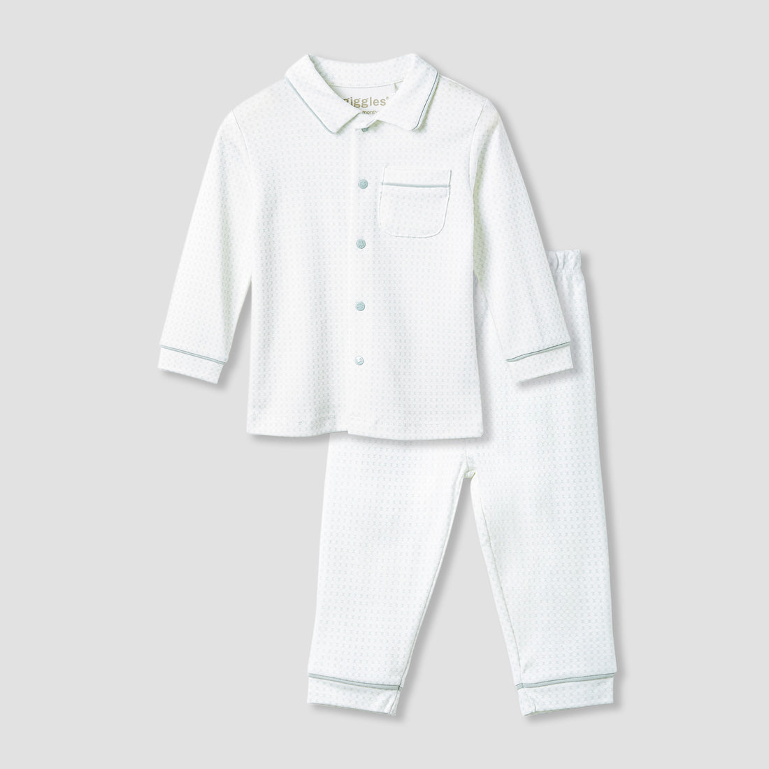 Giggles Printed T-shirt and Pyjama Set - Blue / 12-18 mths