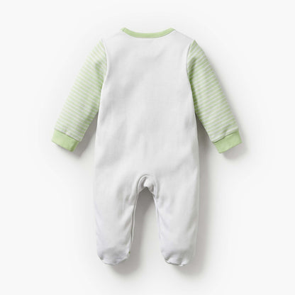 Juniors Round Neck Long Sleeves Sleepsuit with Stripes