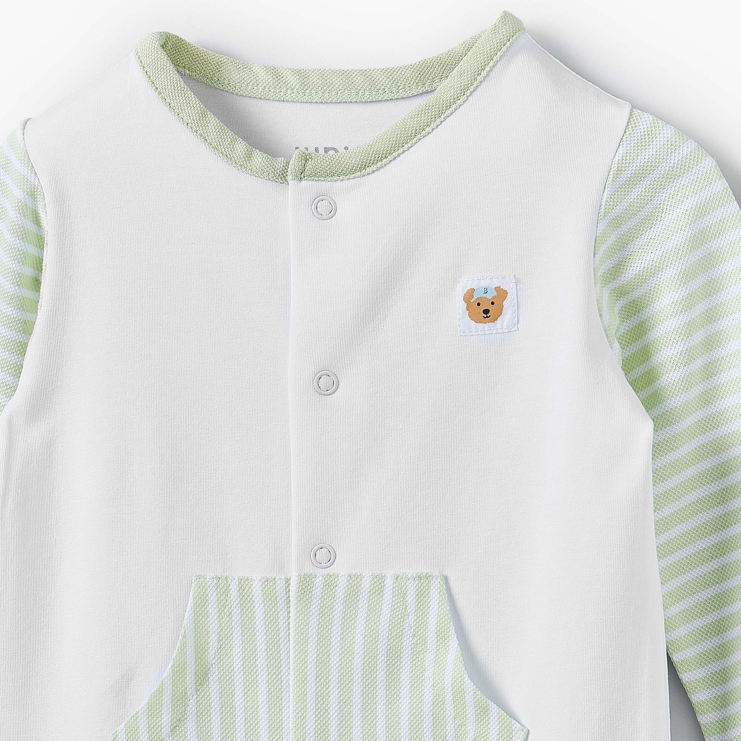 Juniors Round Neck Long Sleeves Sleepsuit with Stripes
