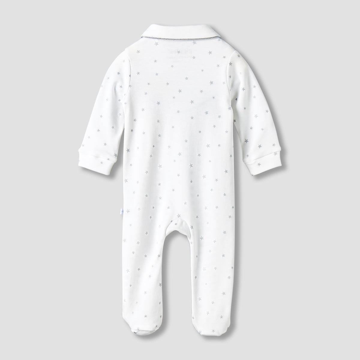 Giggles Cotton Collared Neck Long Sleeve Sleepsuit with Snap Button Closure