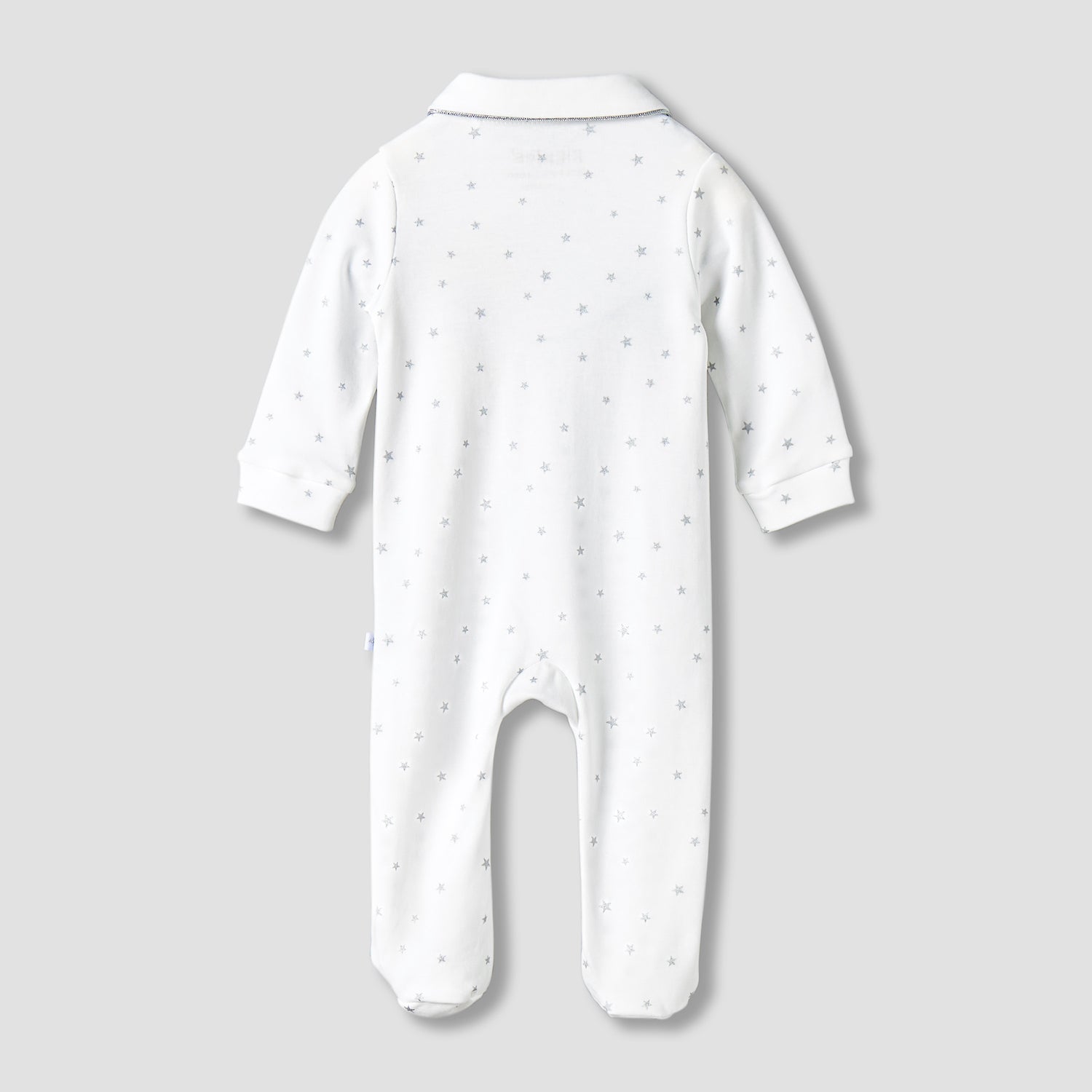 Giggles Cotton Collared Neck Long Sleeve Sleepsuit with Snap Button Closure