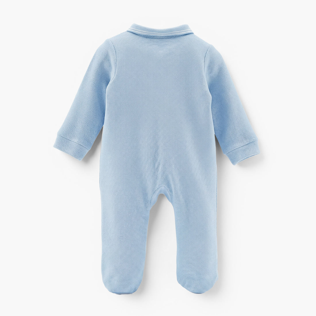 Juniors Cotton Collared Long Sleeves Sleepsuit with Pocket Detail