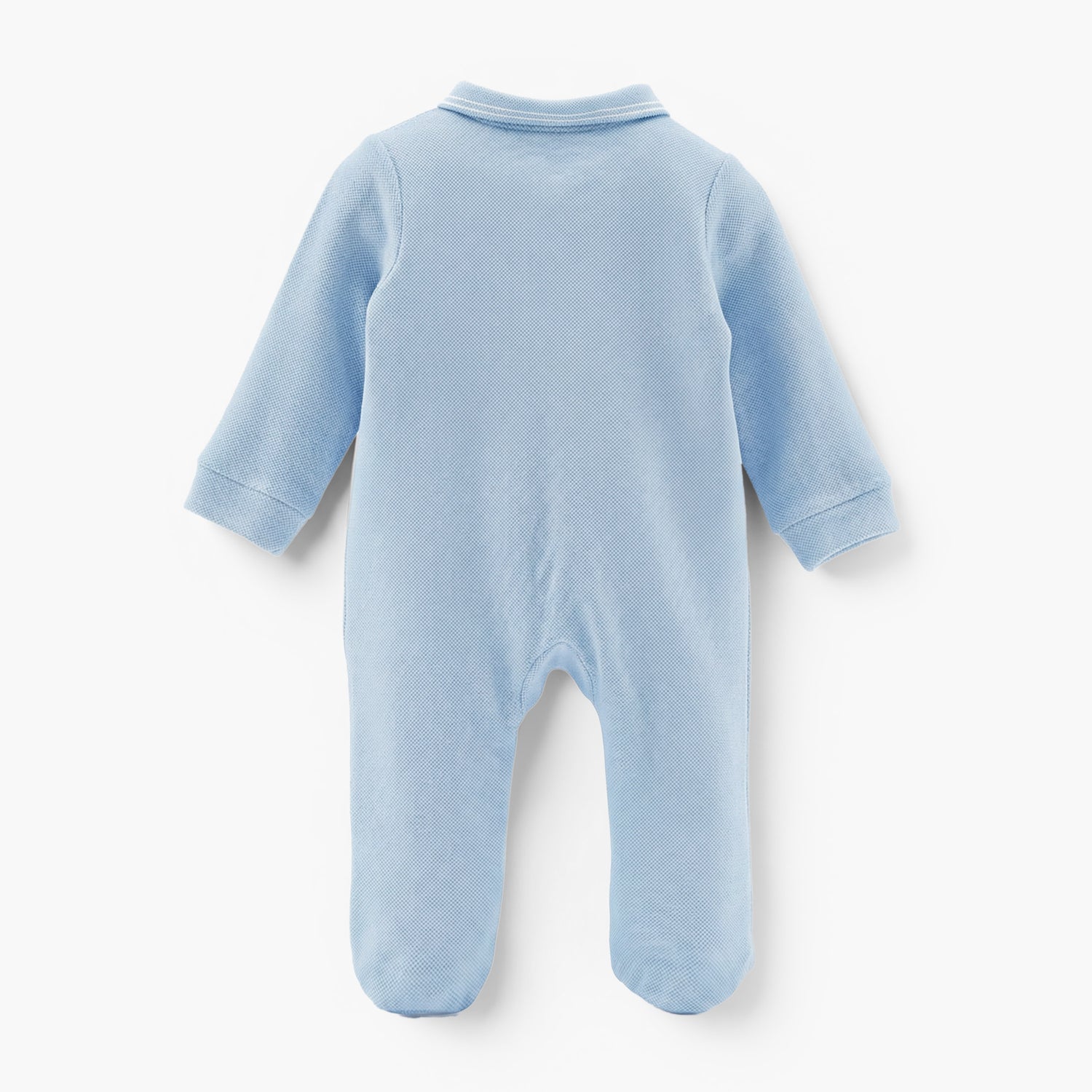 Juniors Cotton Collared Long Sleeves Sleepsuit with Pocket Detail