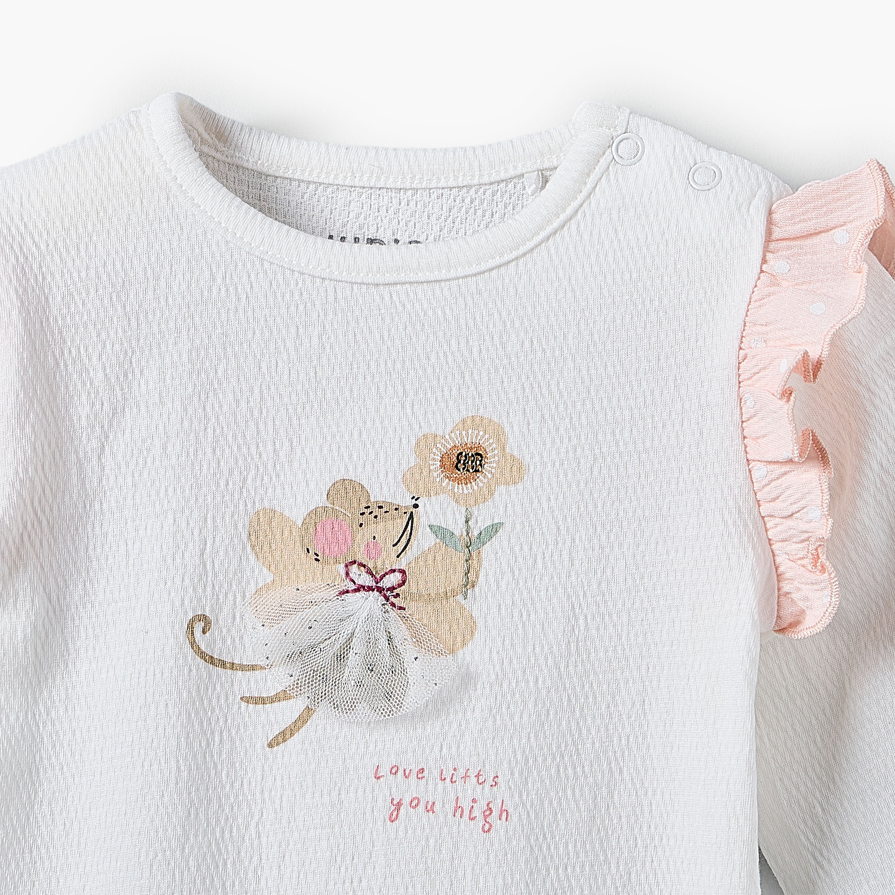 Giggles Cotton Collared Neck Long Sleeve Pyjama Set with Button Closure
