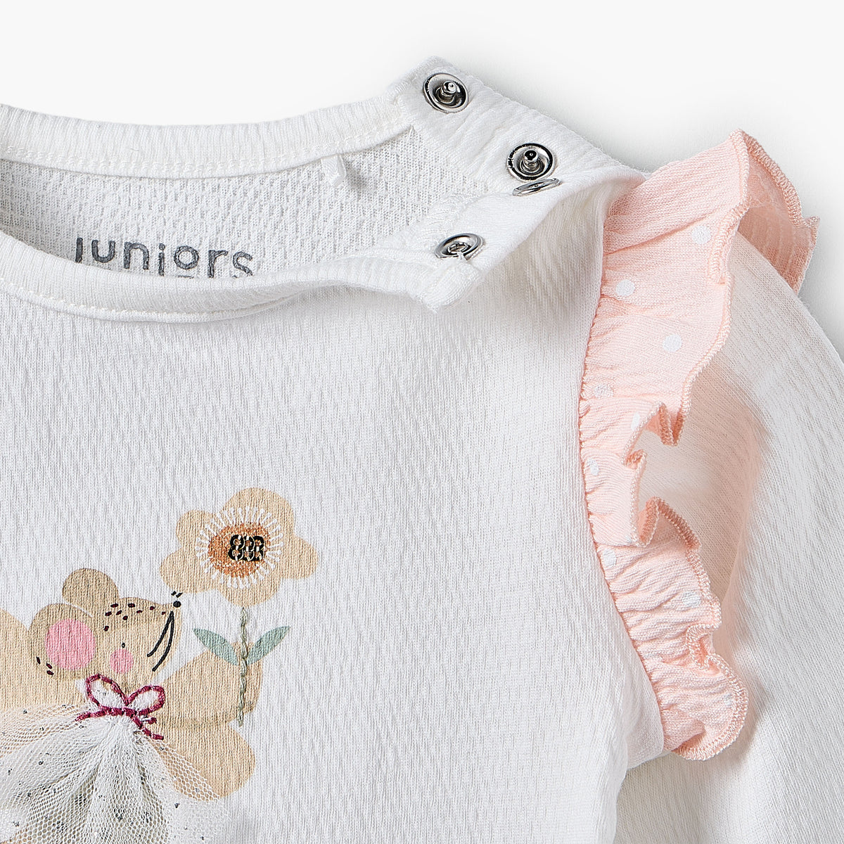 Giggles Cotton Collared Neck Long Sleeve Pyjama Set with Button Closure
