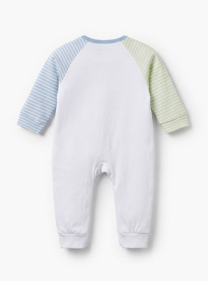 Juniors Cotton Round Neck Long Sleeves Sleepsuit with Bear Print-baby-boys-clothing-nightwear-sleepsuits-image-3