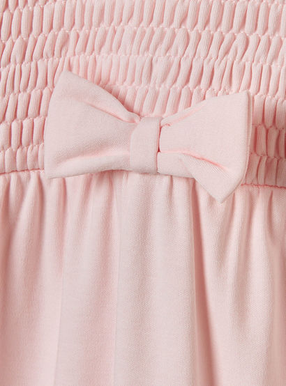 Giggles Smocked and Bow Accent Collared Sleepsuit-baby-girls-clothing-nightwear-sleepsuits-image-4