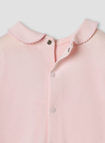Giggles Smocked and Bow Accent Collared Sleepsuit-baby-girls-clothing-nightwear-sleepsuits-image-5