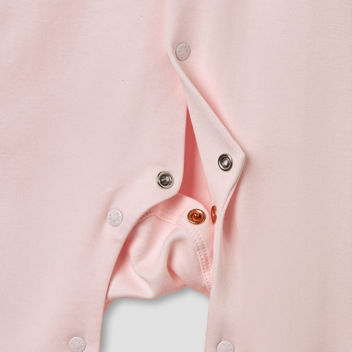 Giggles Smocked and Bow Accent Collared Sleepsuit