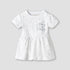 Giggles Round Neck Short Sleeve Dress with Snap Button Closure