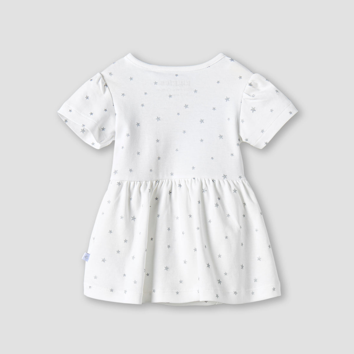 Giggles Round Neck Short Sleeve Dress with Snap Button Closure
