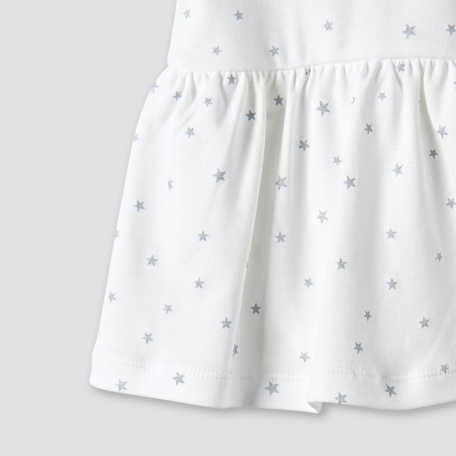 Giggles Round Neck Short Sleeve Dress with Snap Button Closure