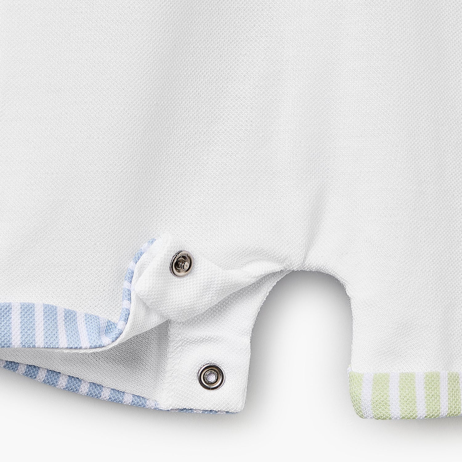 Juniors Collared Short Sleeves Romper with Bear Embroidery